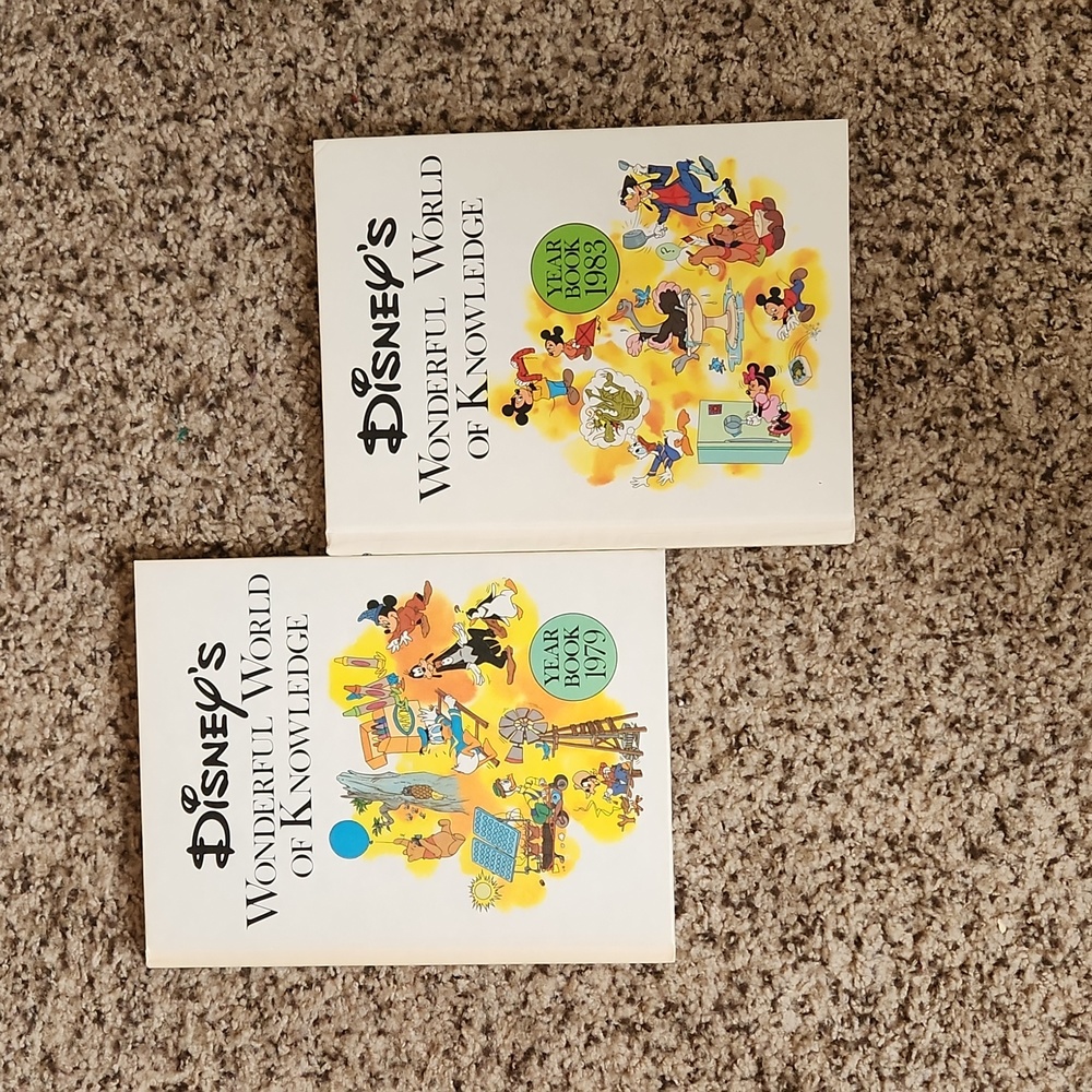 DINSEY WONDEFFUL WORLD OF KNOWLEDGE YEAR BOOKS 1979 AND 1983